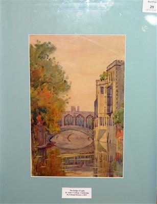 cc03014 Bridge of Sighs St Johns.jpg; cc03014; Bridge of Sighs St Johns College; Water colour painting